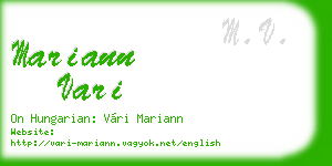 mariann vari business card